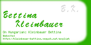 bettina kleinbauer business card
